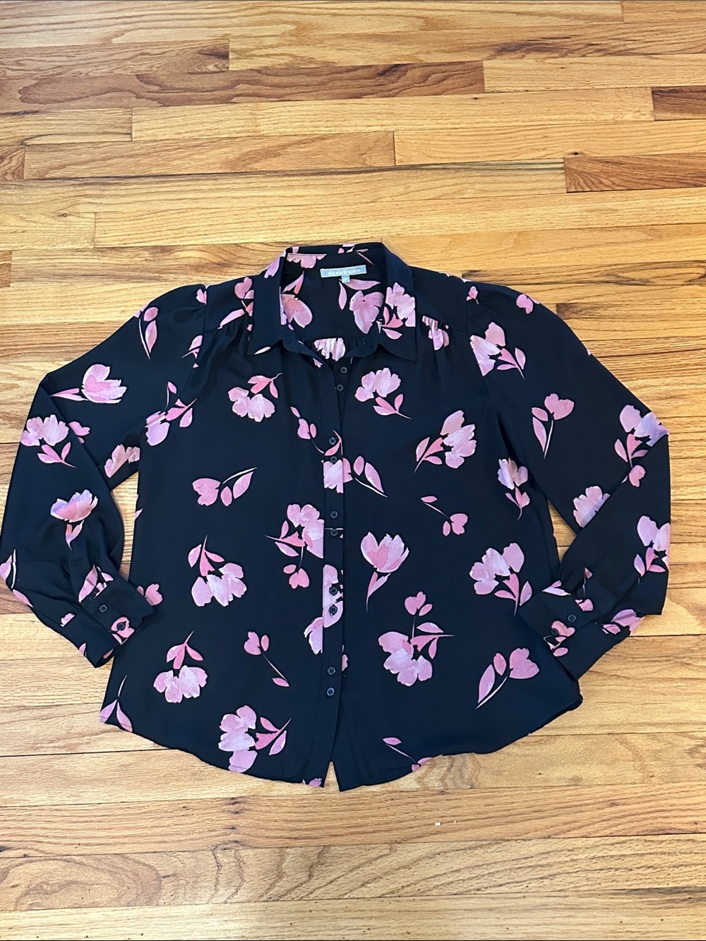Daniel Rain Floral Blouse Sz L (Stitch Fix) - Picture 9 of 13
